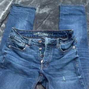 American Eagle Outfitters High Rise Dark Blue Jeans